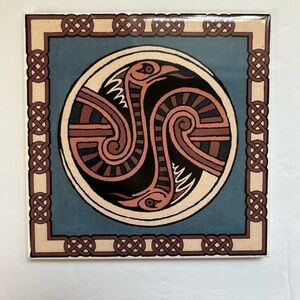 Trivet Tile with Cork Backing / set of 2 / beautiful designs